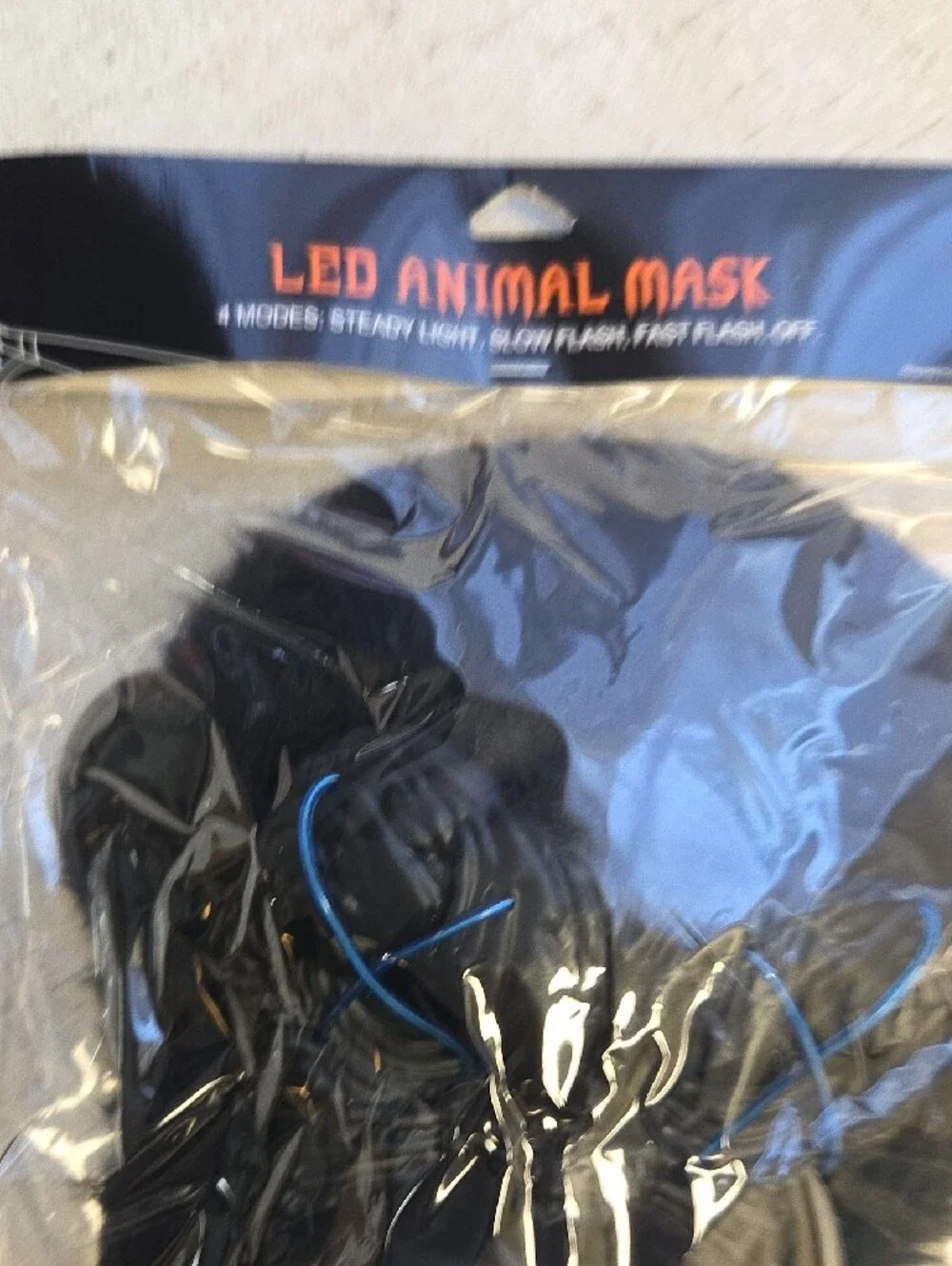 LED Animal Mask Kids Halloween Costume - Black